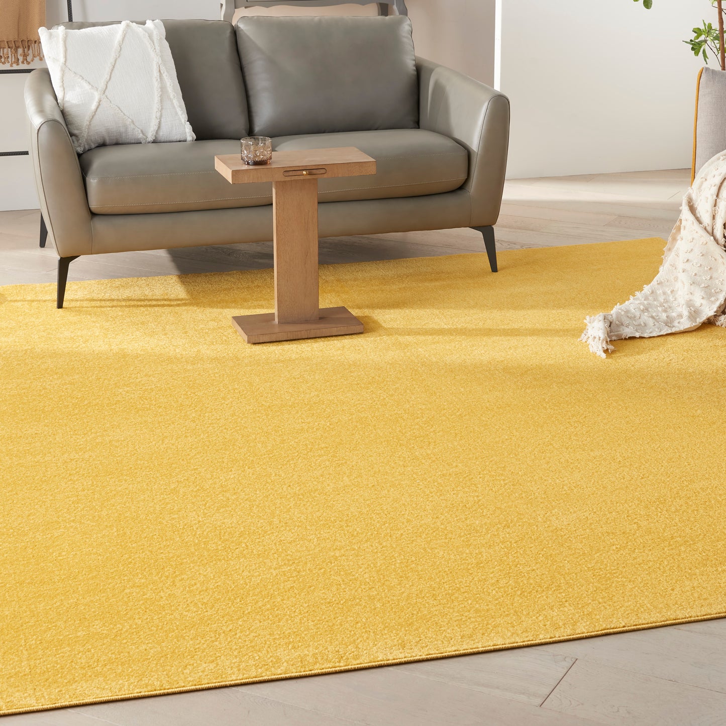 Nourison Nourison Essentials 9' x Square Yellow Outdoor Rug