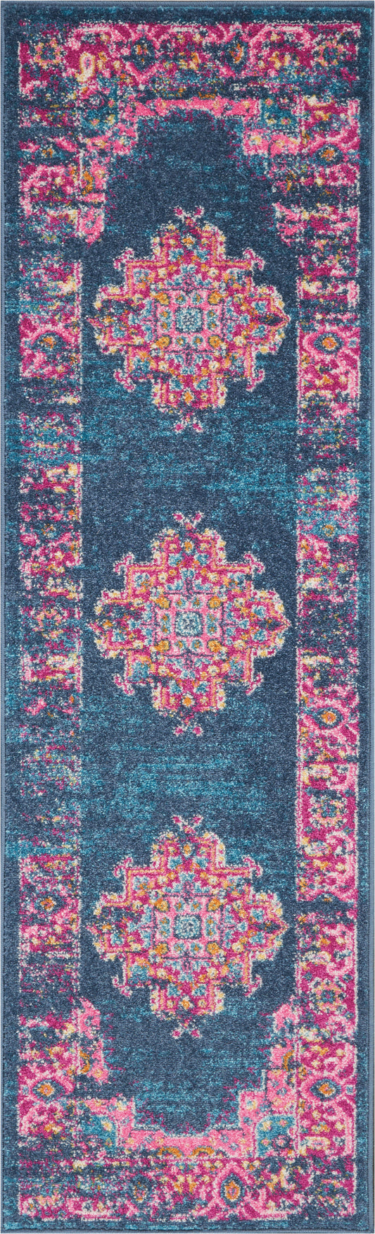 Nourison Passion 1'10" x 6' Blue Bohemian Indoor Rug