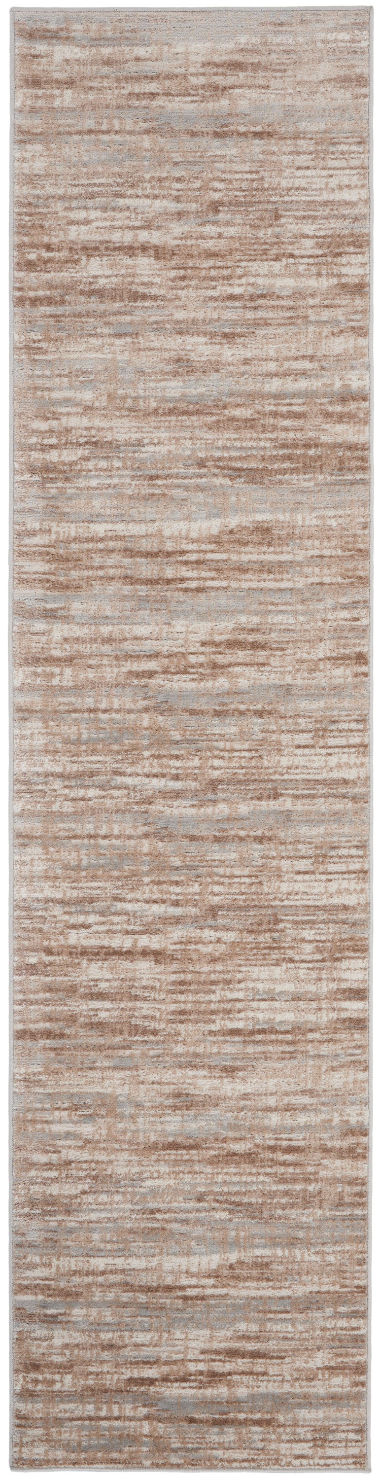 Nourison Elation 2'2" x 16' Ivory Grey Modern Indoor Rug