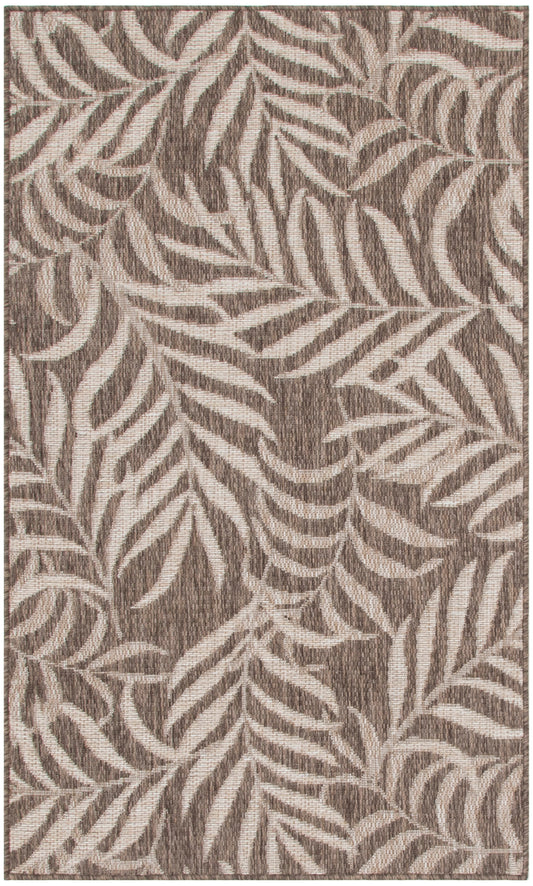 Nourison Garden Oasis 3' x 5' Mocha Tropical Rug