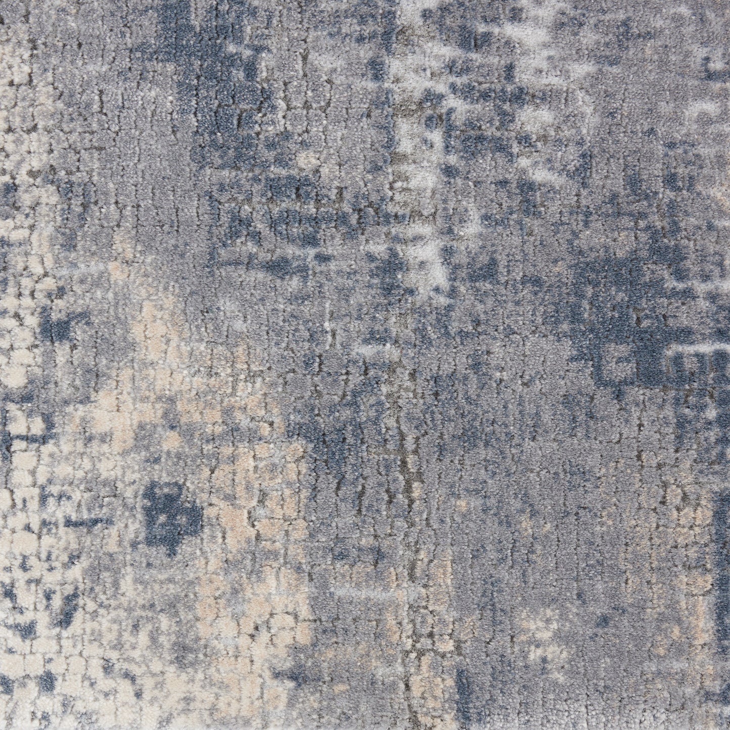 Nourison Rustic Textures 2'2" x 7'6" Grey Beige Modern Indoor Rug