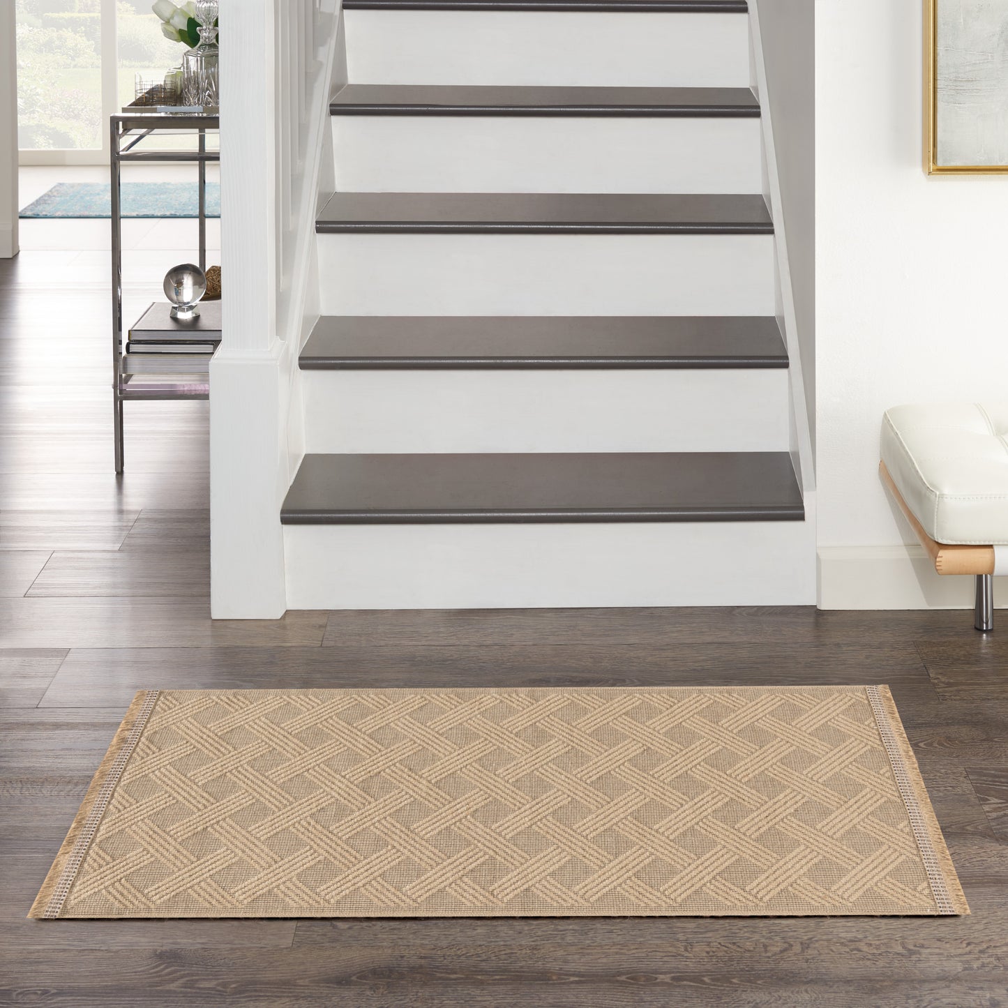 Nourison Washable Jute 2' x 4' Natural Modern Indoor Rug