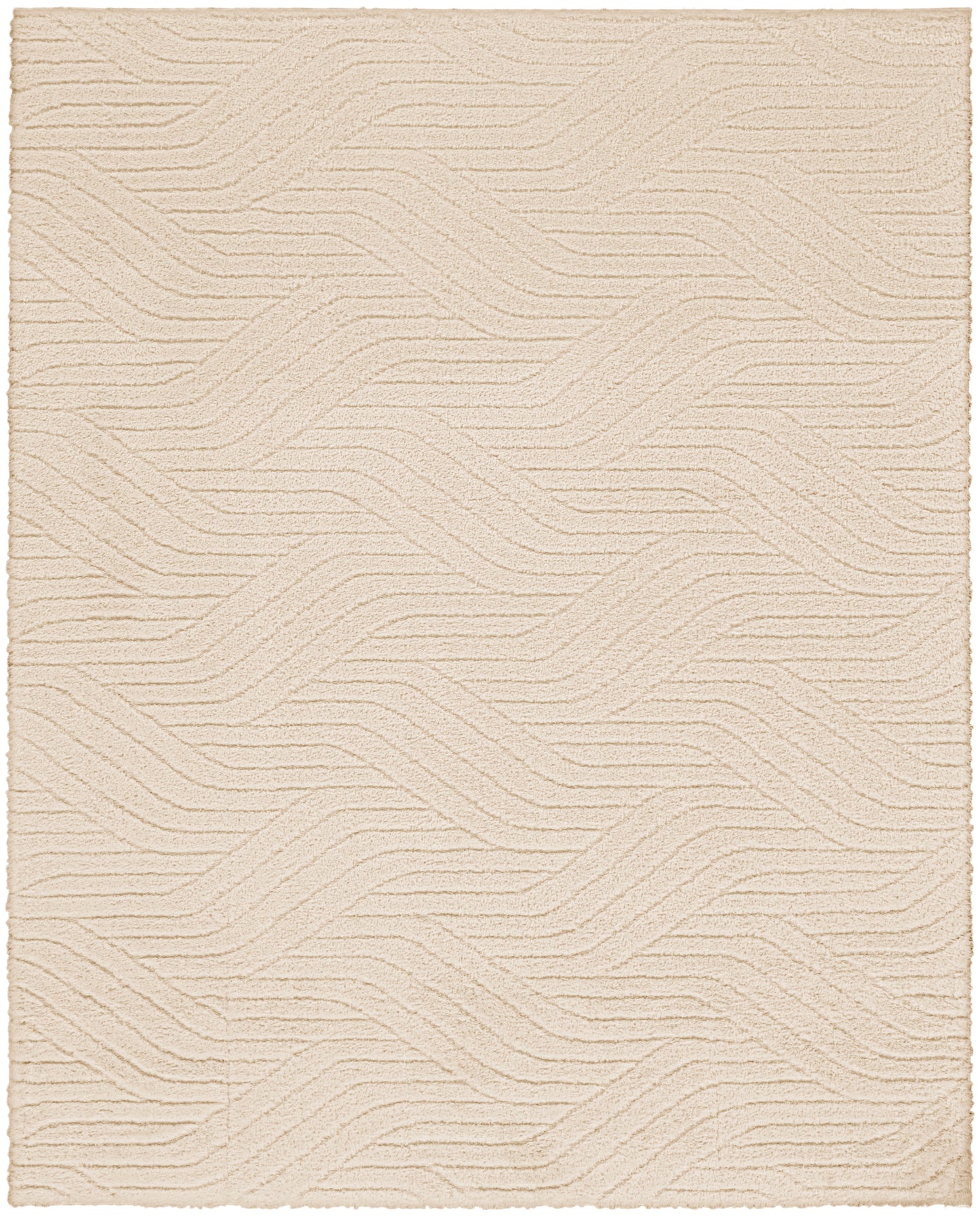 Calvin Klein Surfaces 5'3" x 7'3" Beige Shag Indoor Rug