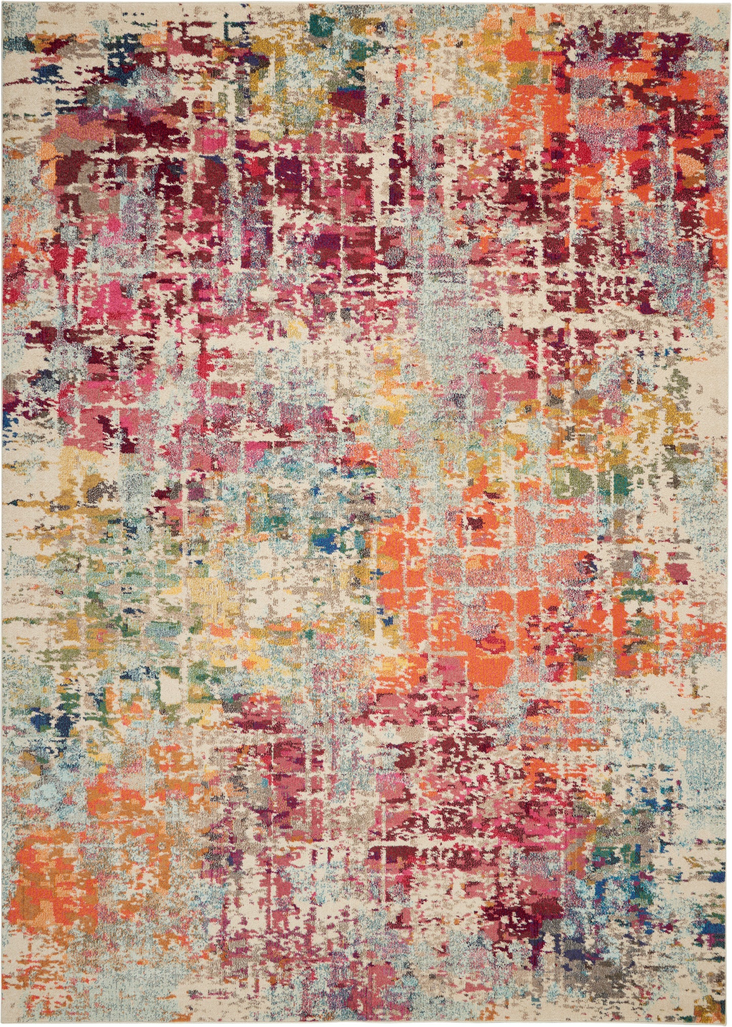 Nourison Celestial 9' x 12' Pink/Multicolor Modern & Contemporary Indoor Rug