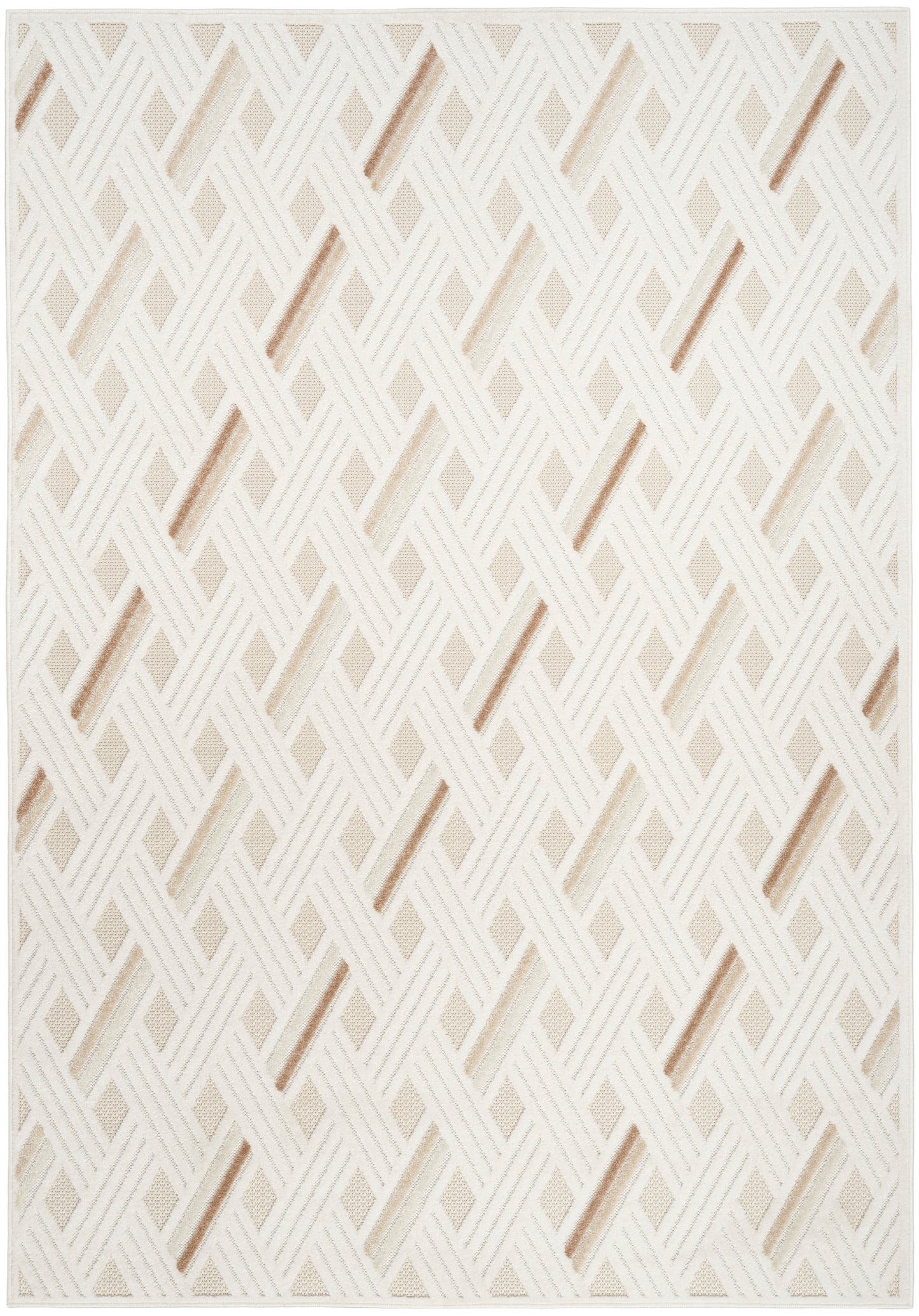 Nourison Care Free 3'11" x 5'11" Ivory Beige Modern Indoor Rug