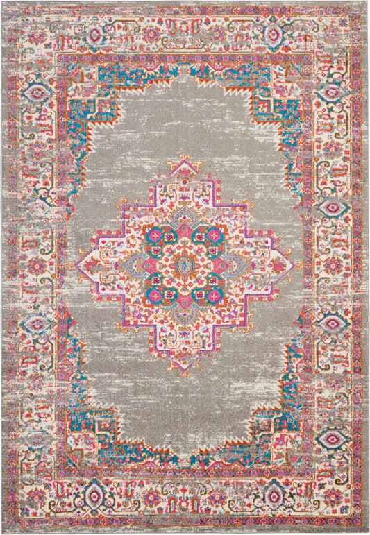 Nourison Passion 6'7" x 9'6" Grey Bohemian Indoor Rug