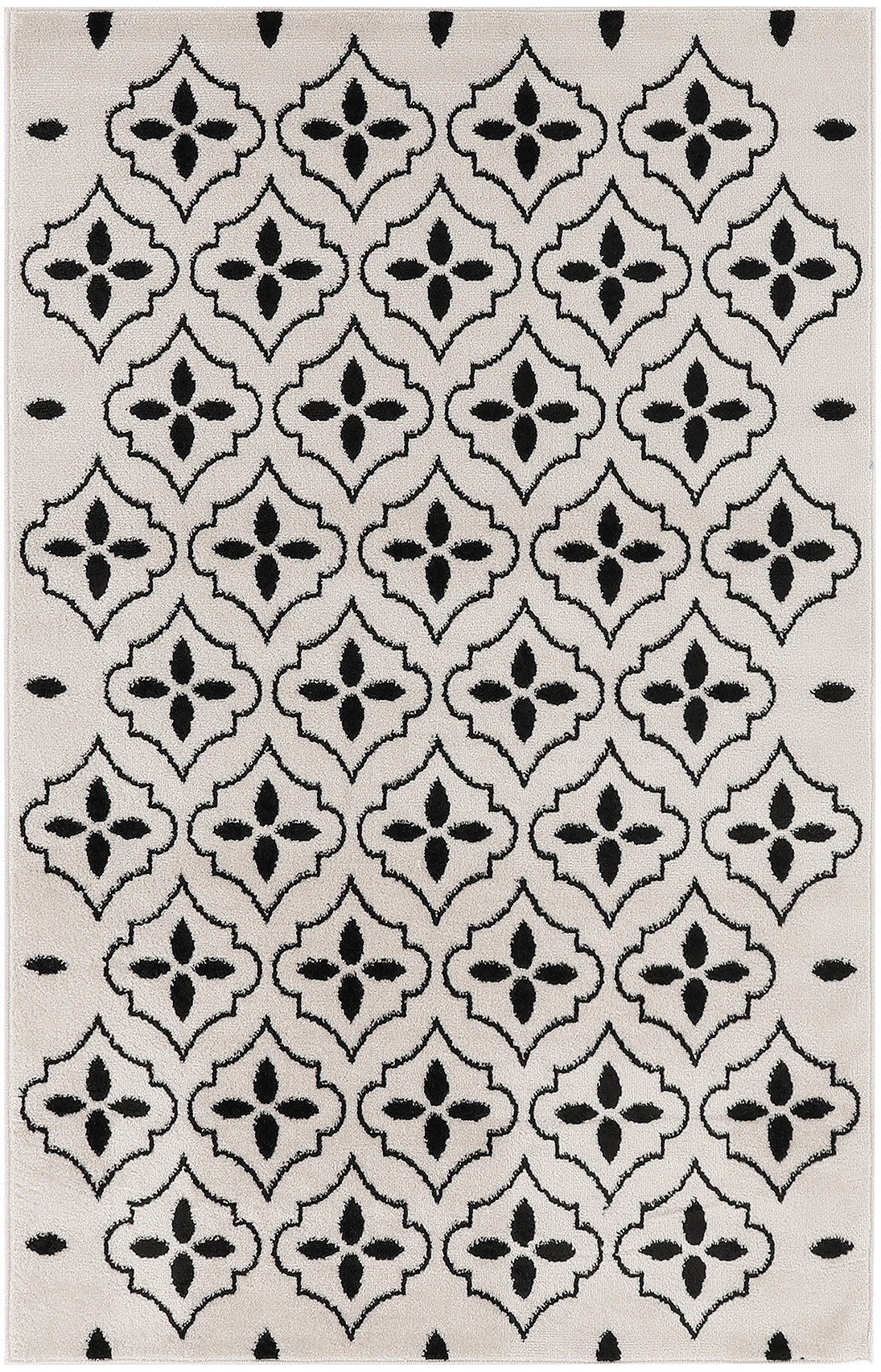 Nourison Nourison Essentials 4' x 6' Ivory Black Modern Rug