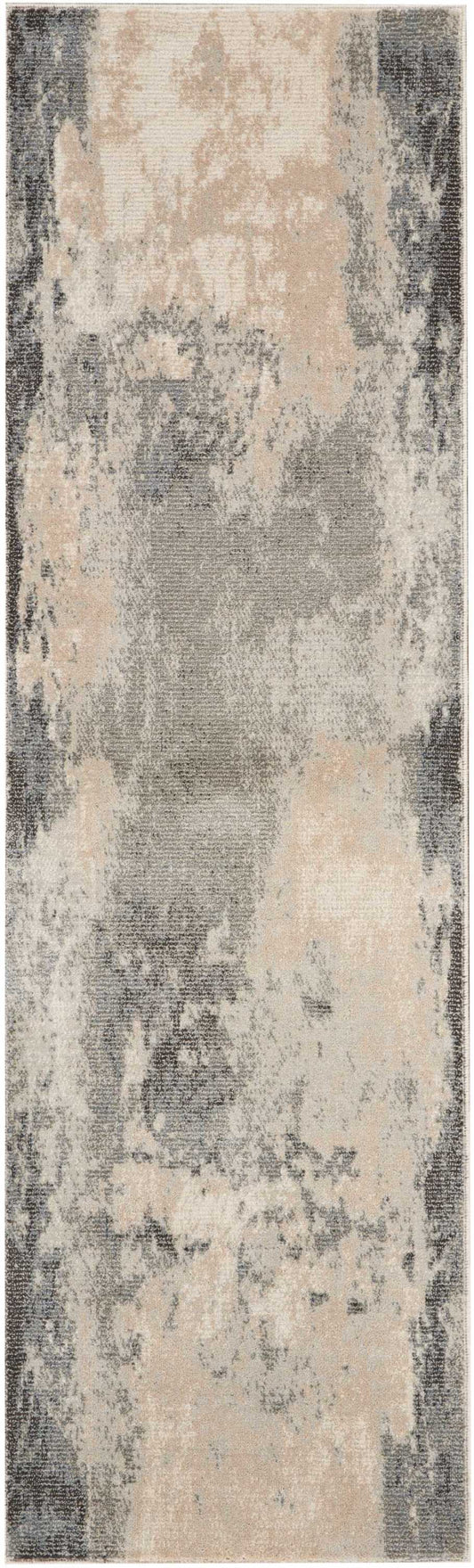 Nourison Maxell 2'2" x 7'6" Ivory/Grey Modern Indoor Rug