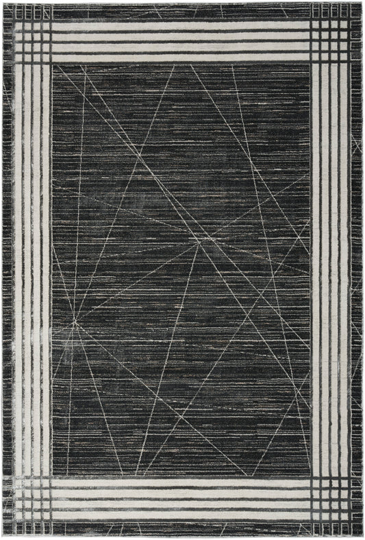 Nourison Desire 3'11" x 5'11" Charcoal/Silver Modern Indoor Rug