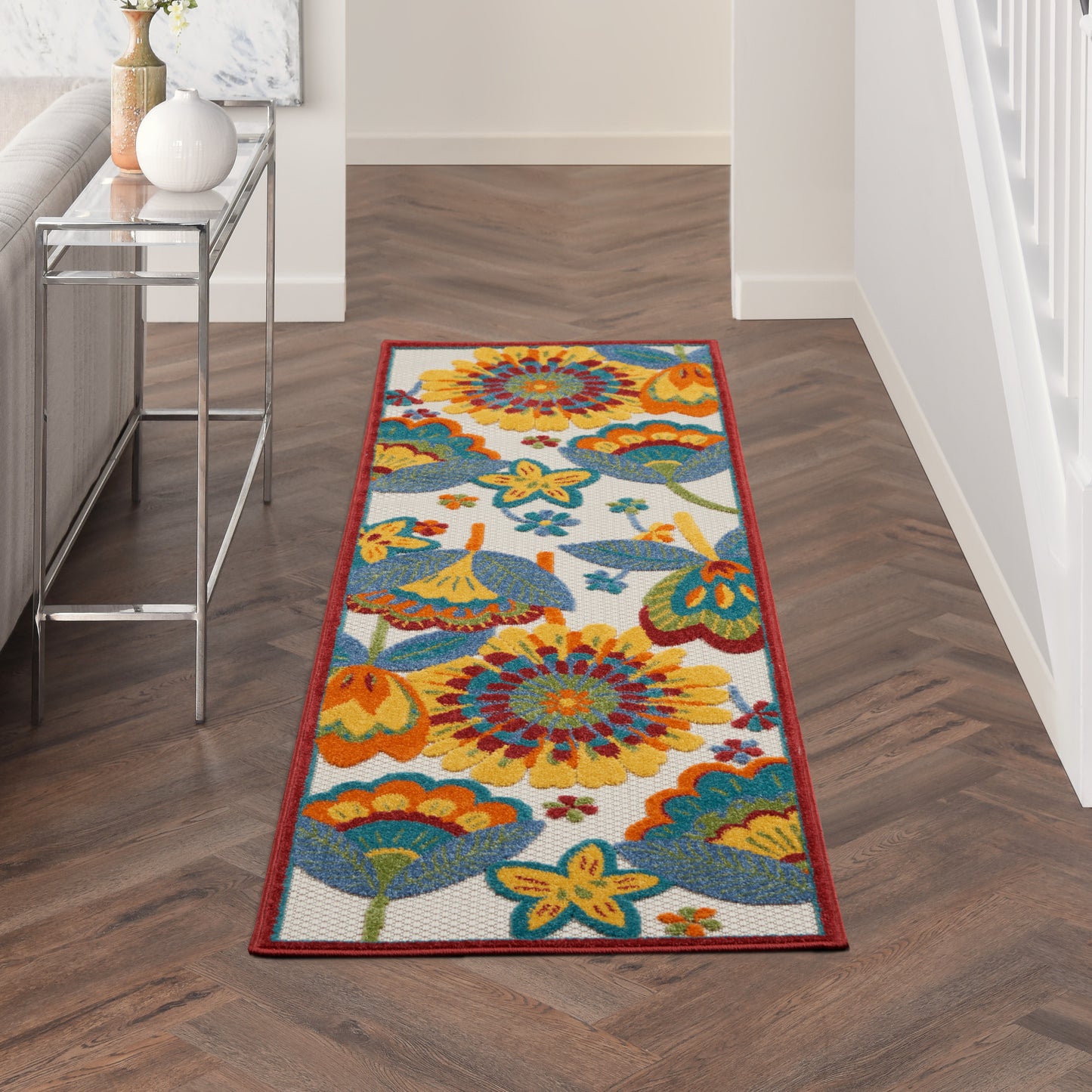 Nourison Aloha 2' x 6' Multicolor Contemporary Rug