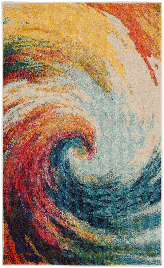 Nourison Celestial 3' x 5' Wave Modern Indoor Rug