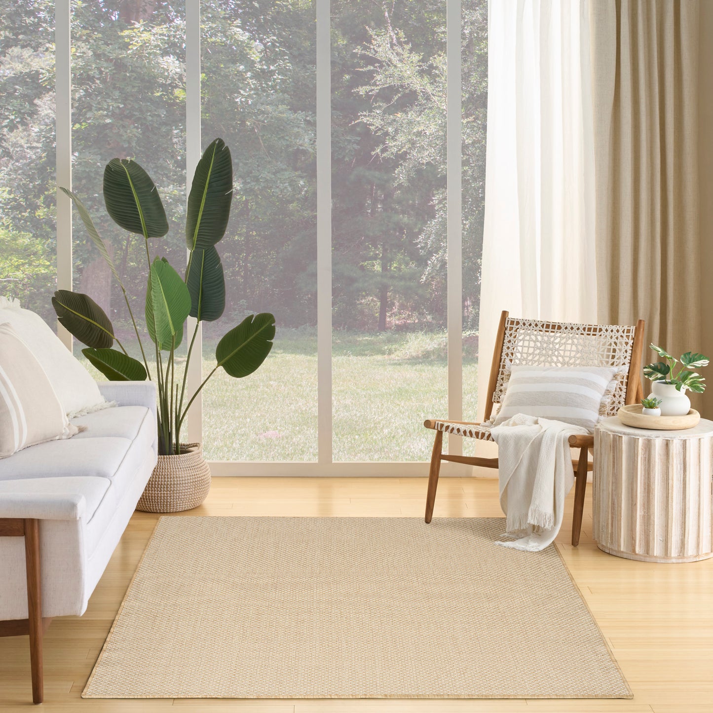 Nourison Courtyard 4' x 6' Jute Ivory Modern Rug