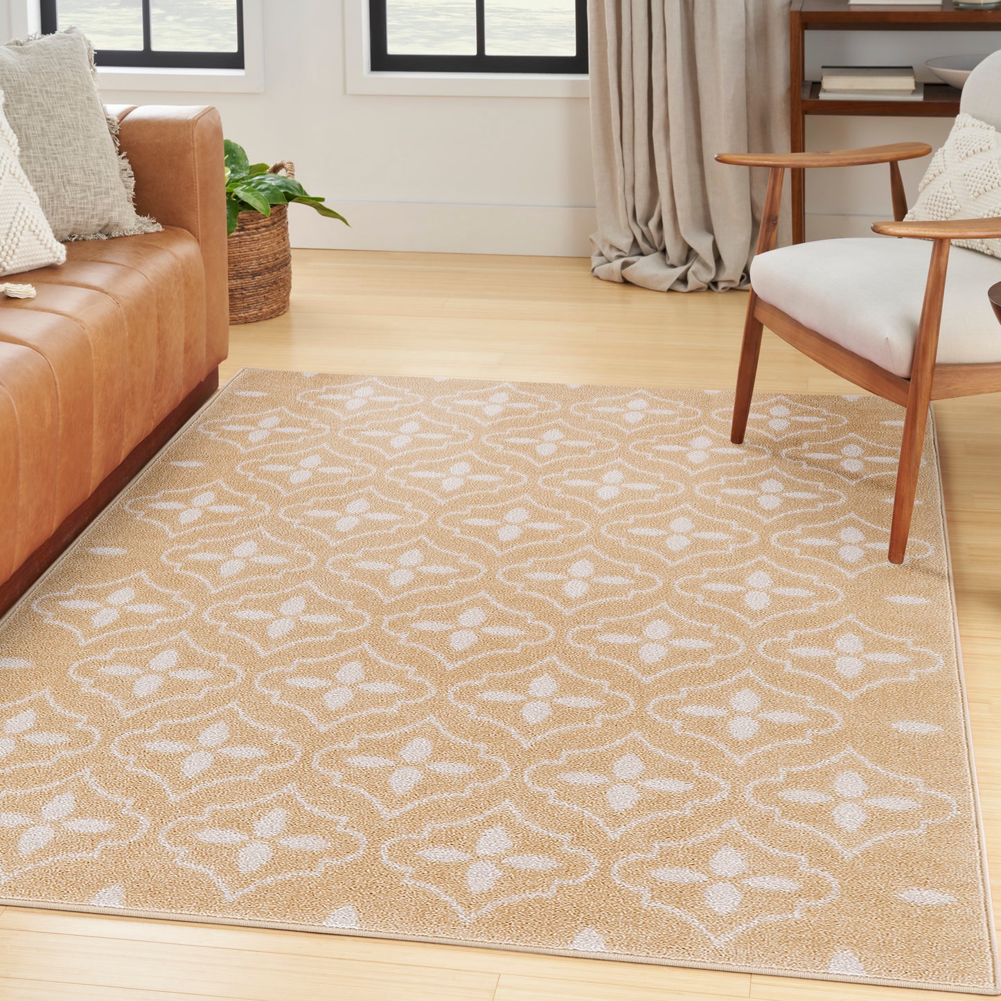 Nourison Nourison Essentials 4' x 6' Beige Ivory Modern Rug