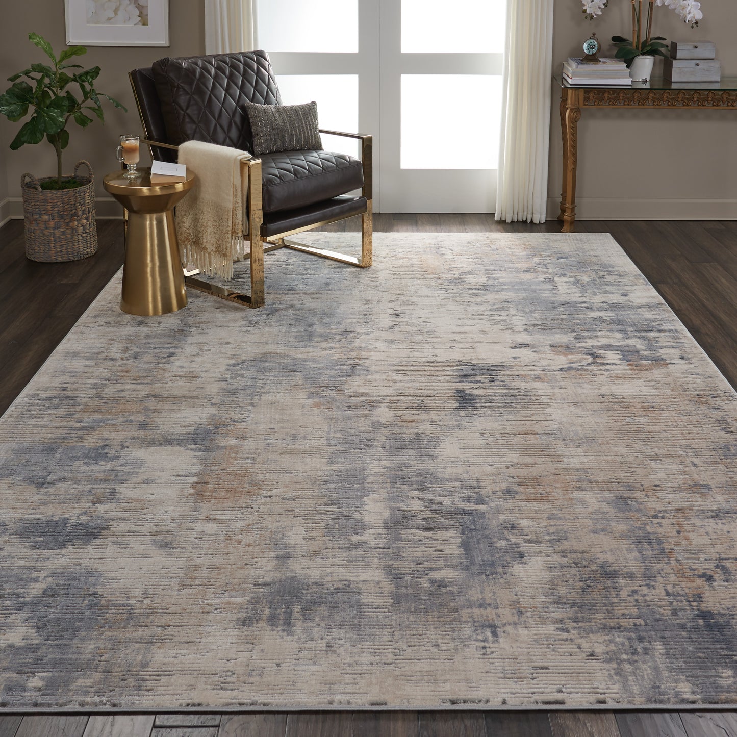 Nourison Rustic Textures 7'10" x 10'6" Beige Grey Modern Indoor Rug