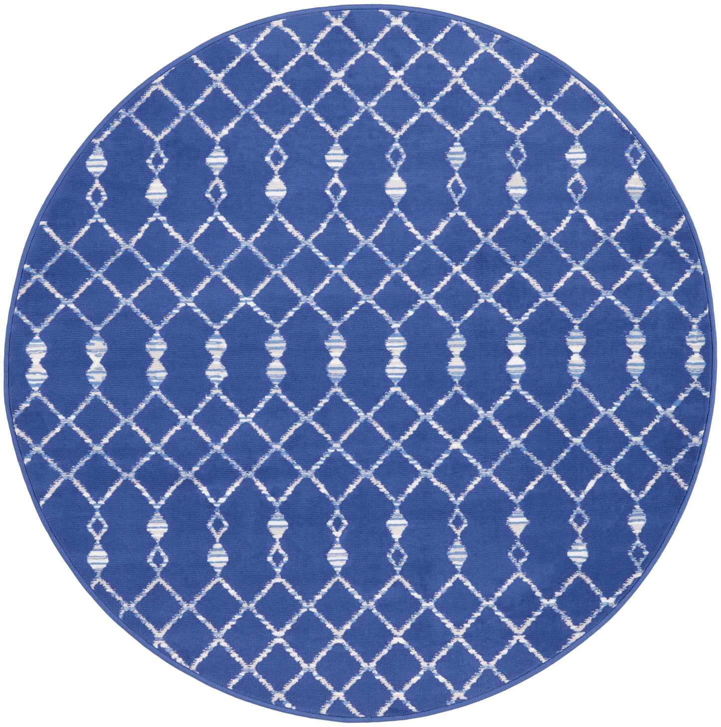 Nourison Whimsicle 5' x Round Navy Bohemian Indoor Rug