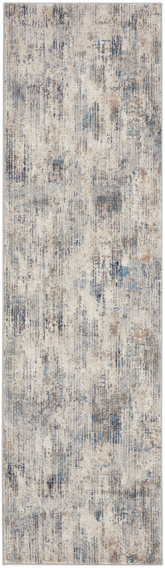 Calvin Klein CK022 Infinity 2'2" x 7'6" Ivory Grey Blue Modern Indoor Rug