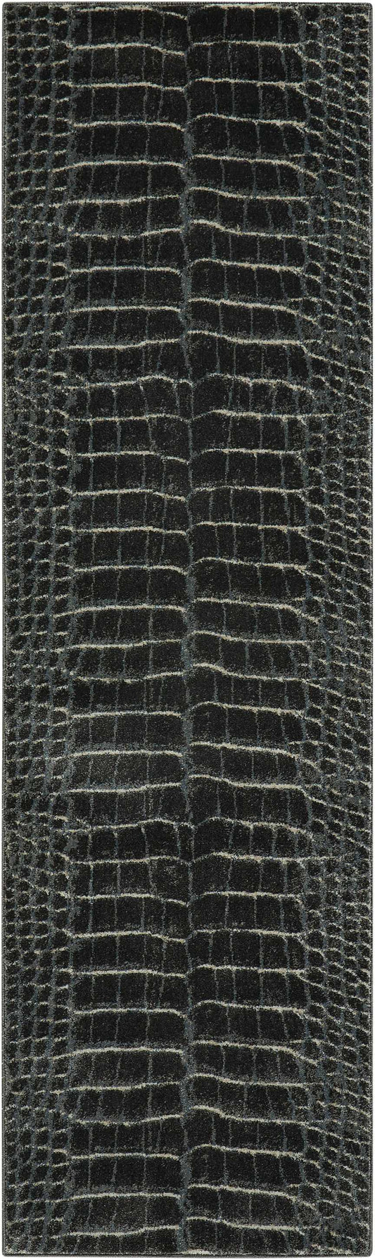 Nourison Maxell 2'2" x 7'6" Charcoal Modern Indoor Rug