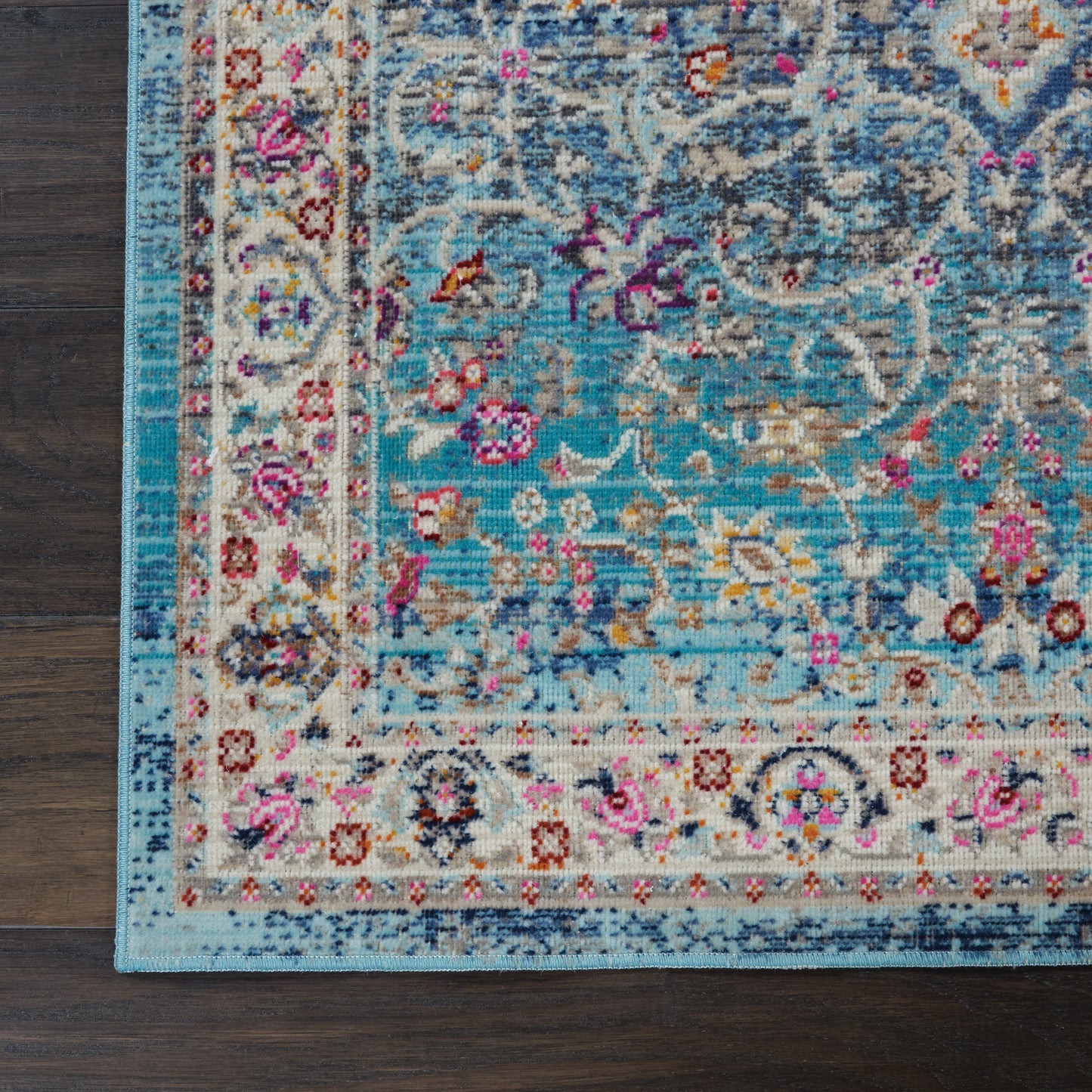 Nourison Vintage Kashan 2' x 6' Blue Vintage Indoor Rug