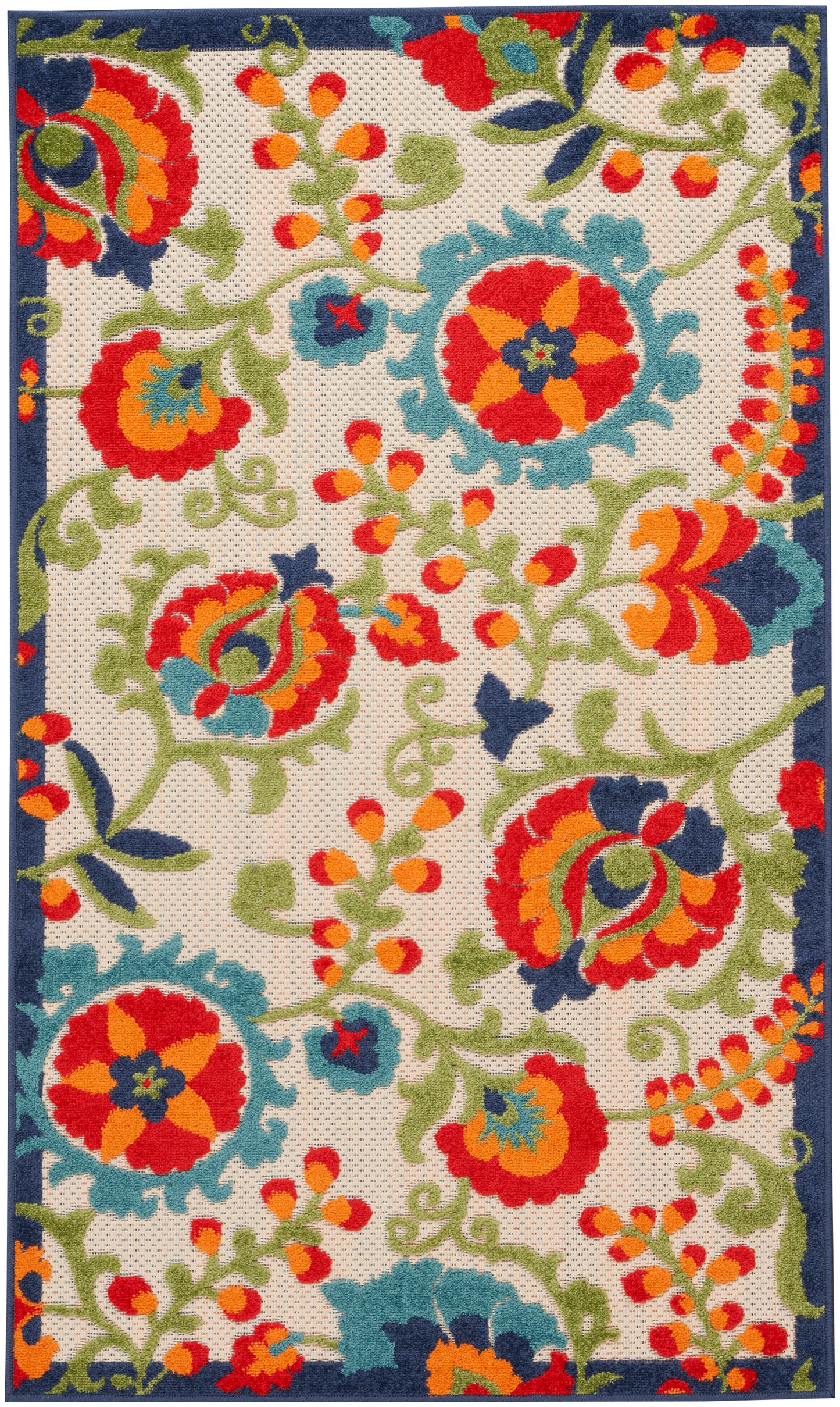 Nourison Aloha 3' x 5' Multicolor Farmhouse Rug