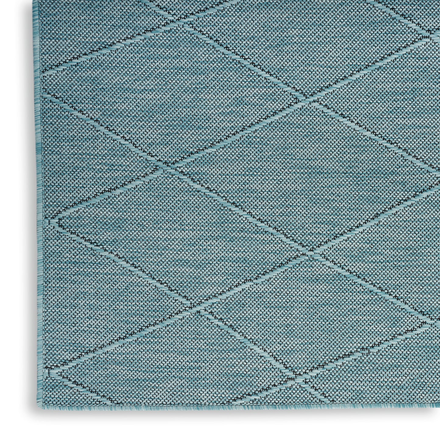 Nourison Washable Solutions 4' x 6' Aqua Modern Rug