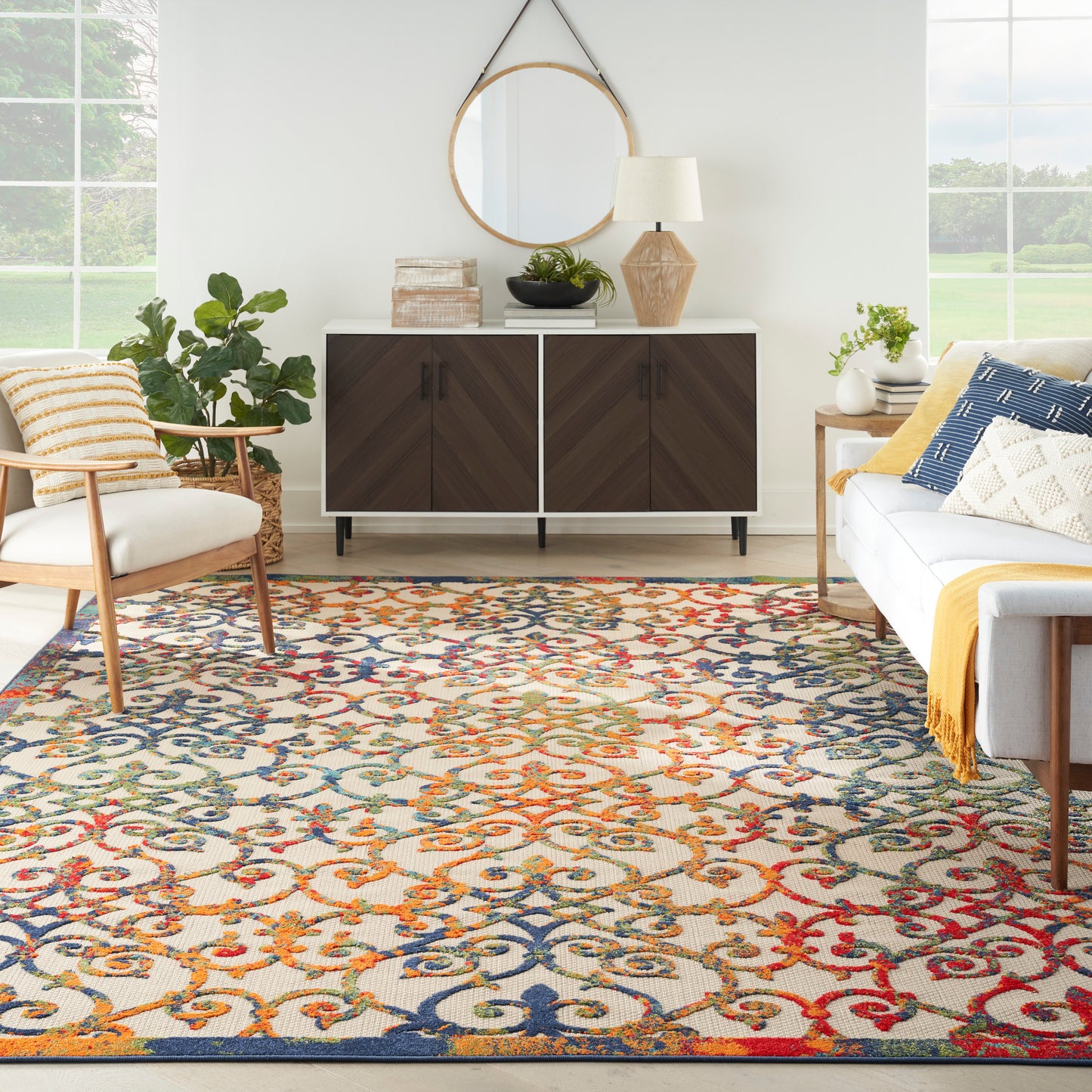 Nourison Aloha 9' x 12' Multicolor Contemporary Rug