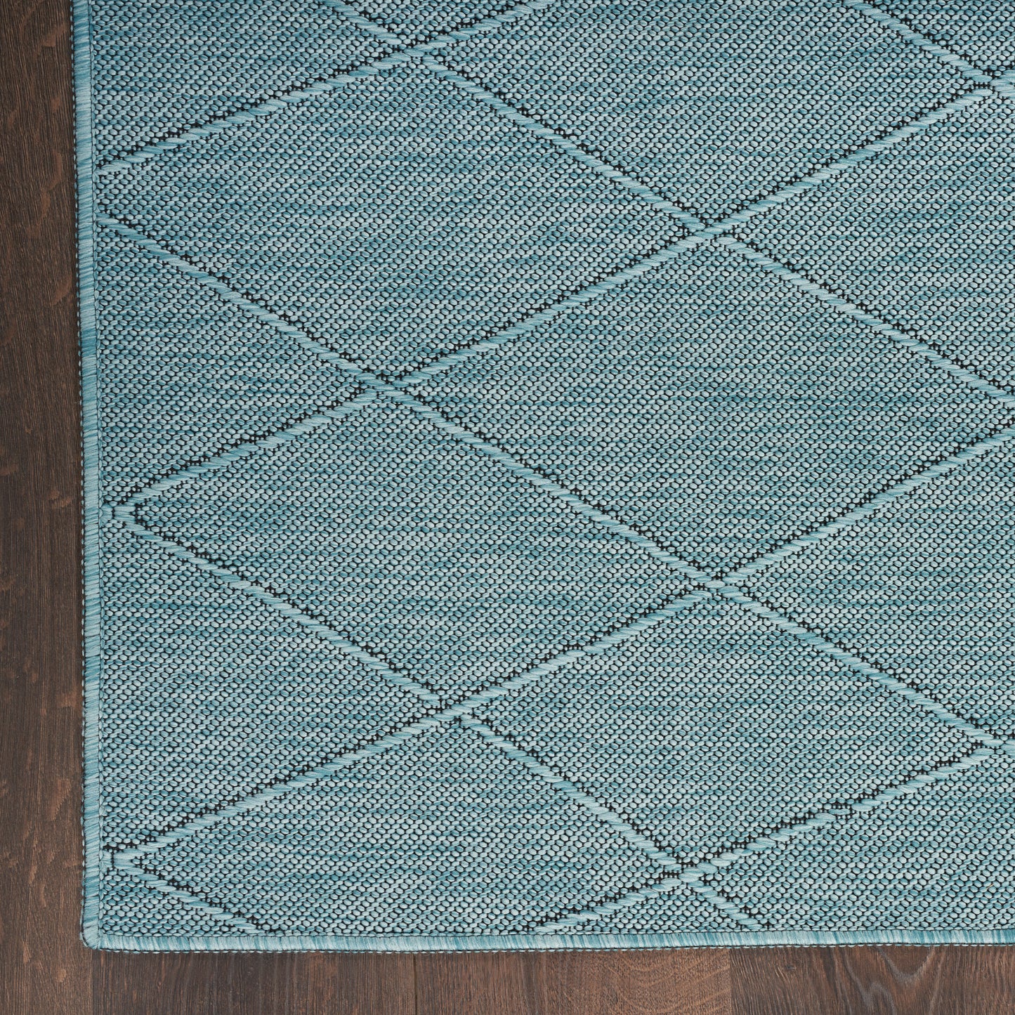 Nourison Washable Solutions 8' x 10' Aqua Modern Rug