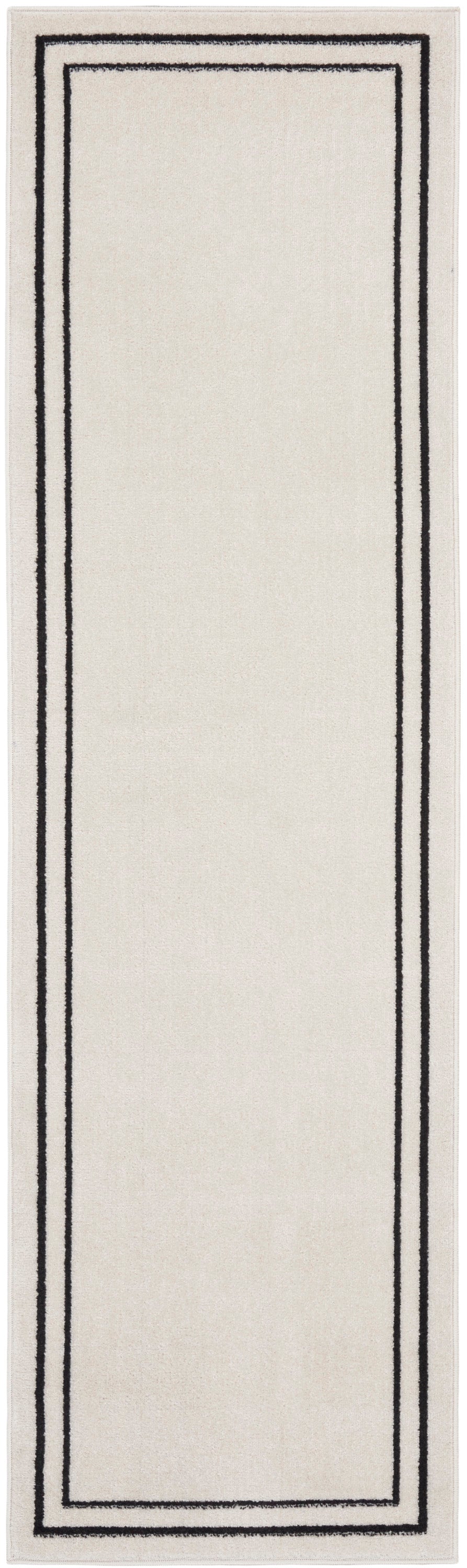 Nourison Nourison Essentials 2' x 6' Ivory/Black Contemporary Rug