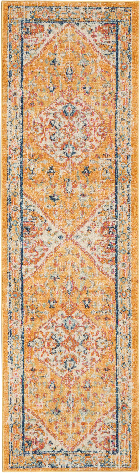 Nourison Passion 2'2" x 7'6" Ivory/Yellow Bohemian Indoor Rug