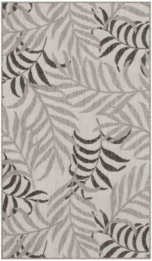 Nourison Garden Oasis 3' x 5' Grey Tropical Rug