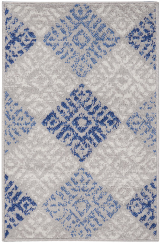 Nourison Whimsicle 2' x 3' Grey Blue Bohemian Indoor Rug