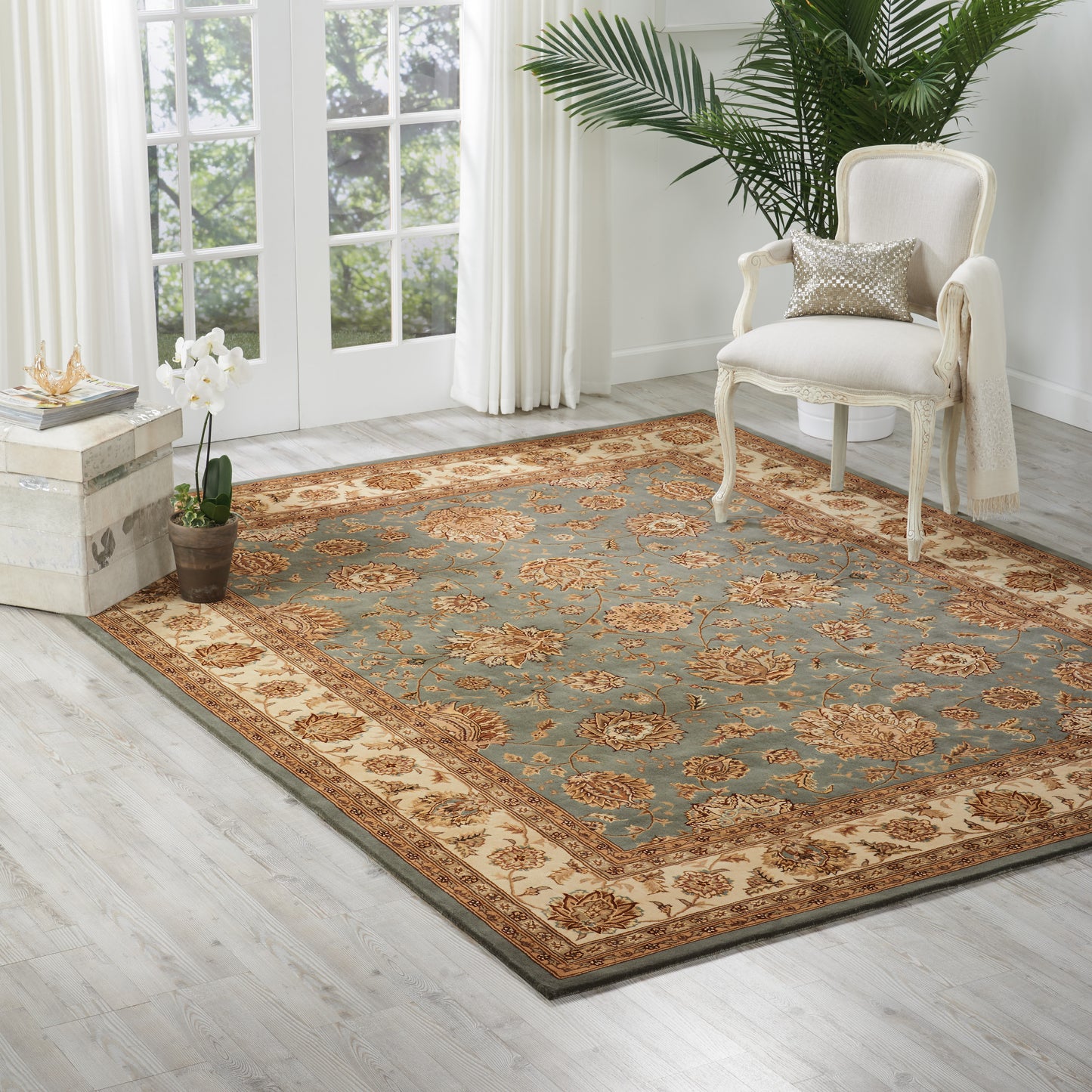 Nourison Nourison 2000 7'9" x 9'9" Blue Traditional Indoor Rug