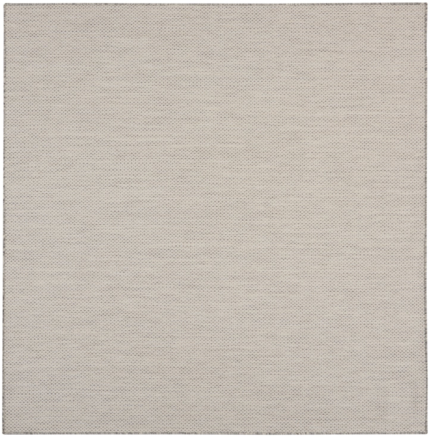 Nourison Courtyard 6' x Square Ivory/Silver Modern Rug