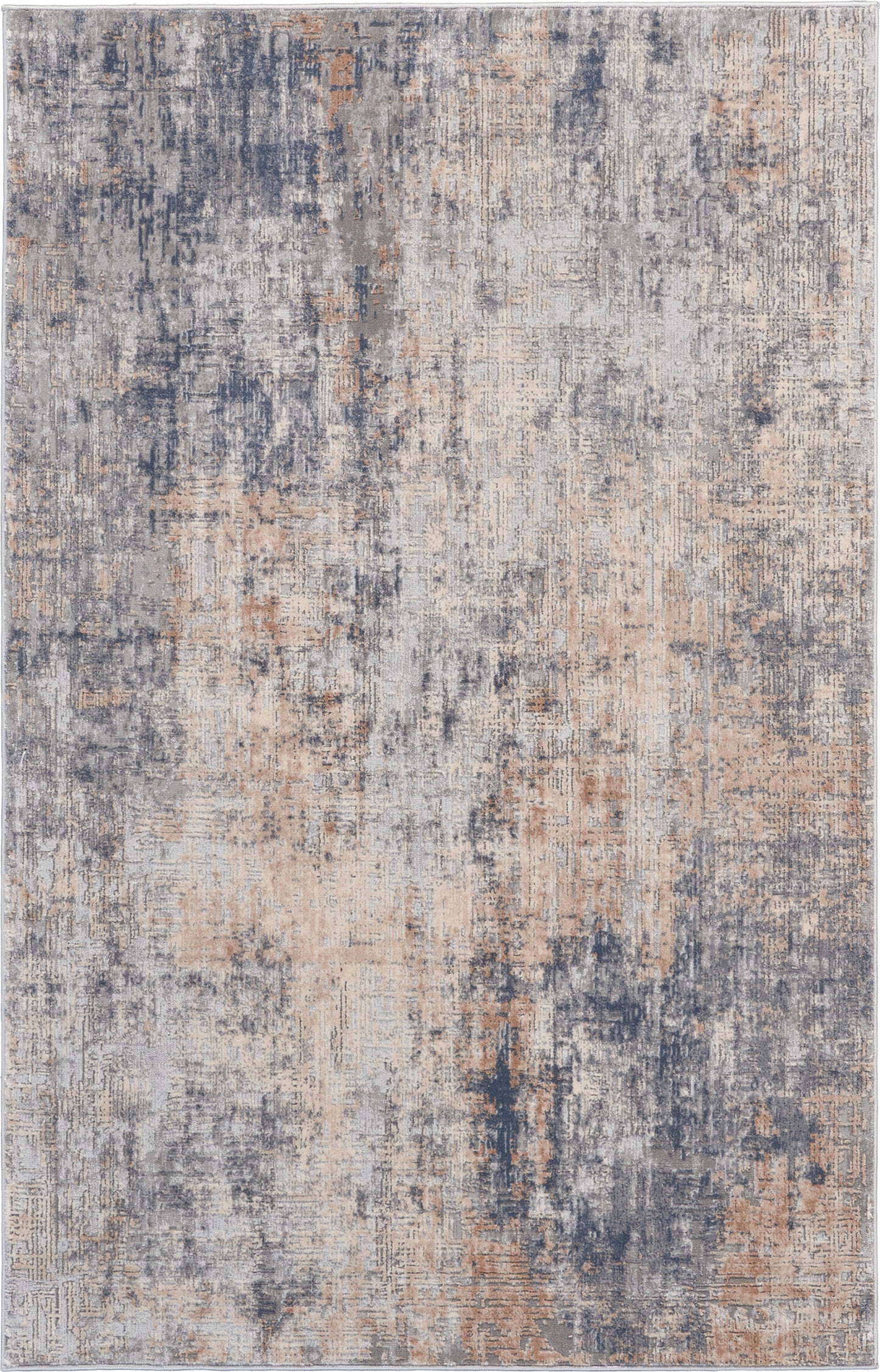 Nourison Rustic Textures 3'11" x 5'11" Grey Beige Modern Indoor Rug