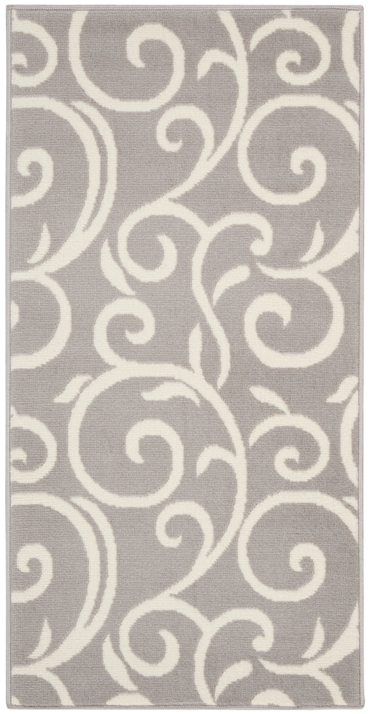 Nourison Grafix 2' x 4' Grey Contemporary Indoor Rug