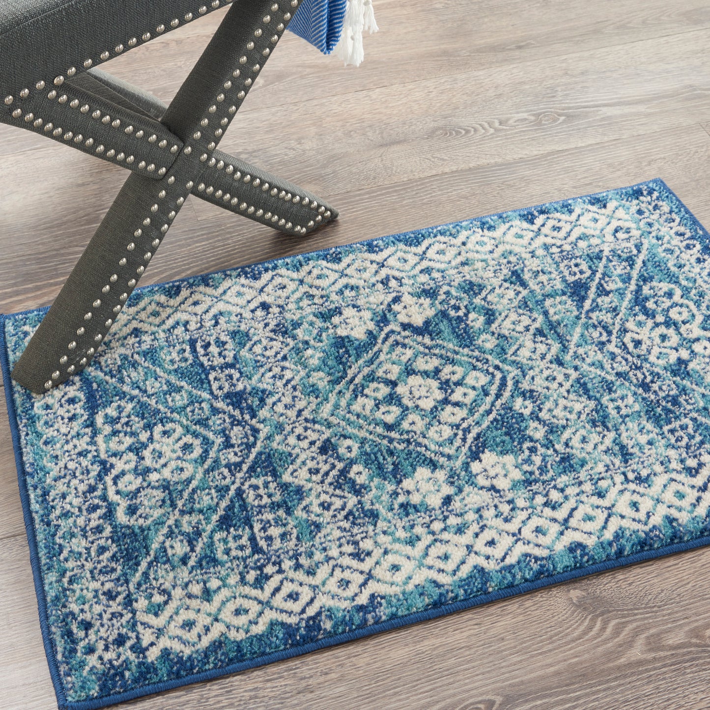 Nourison Passion 1'10" x 2'10" Navy Blue Bohemian Indoor Rug