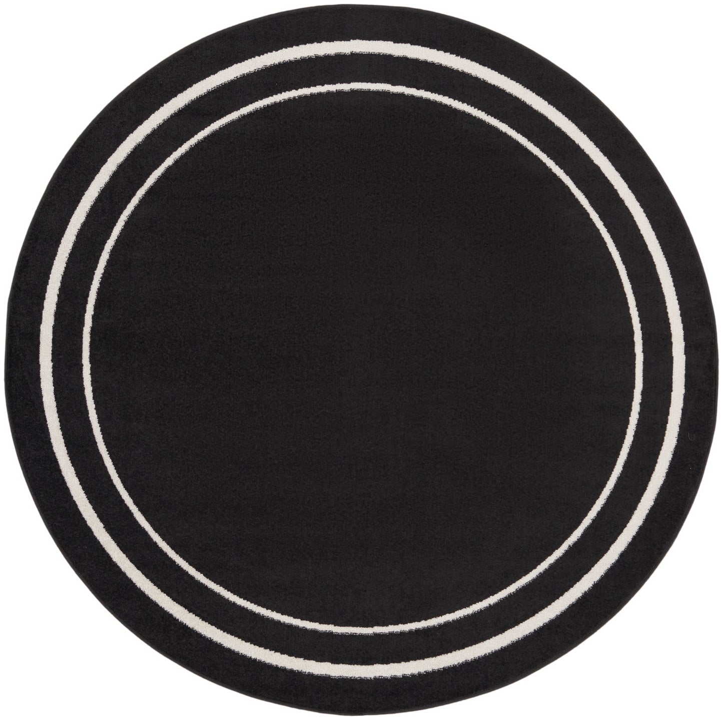 Nourison Nourison Essentials 6' x Round Black Ivory Contemporary Rug