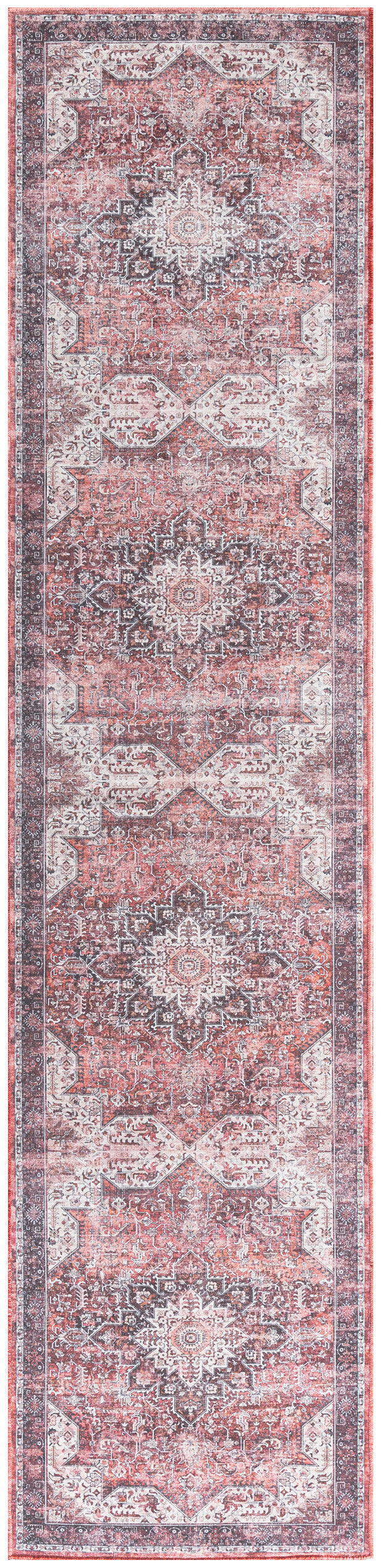 Nourison Nourison Washables 2'2" x 10' Red Vintage Indoor Rug