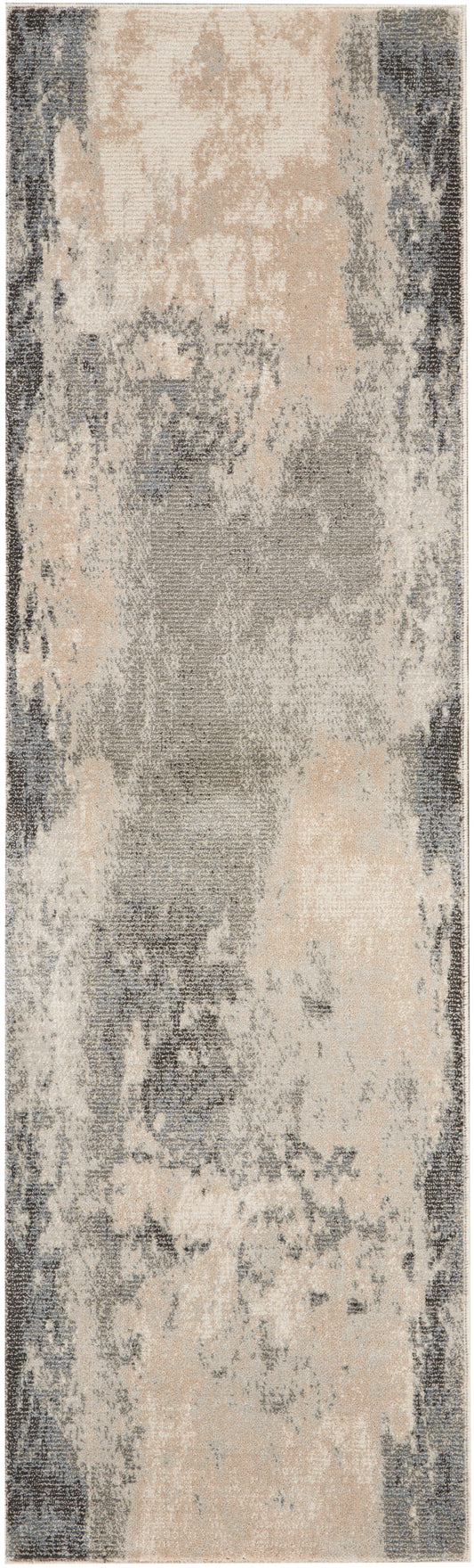 Nourison Maxell 2'2" x 10' Ivory/Grey Modern Indoor Rug