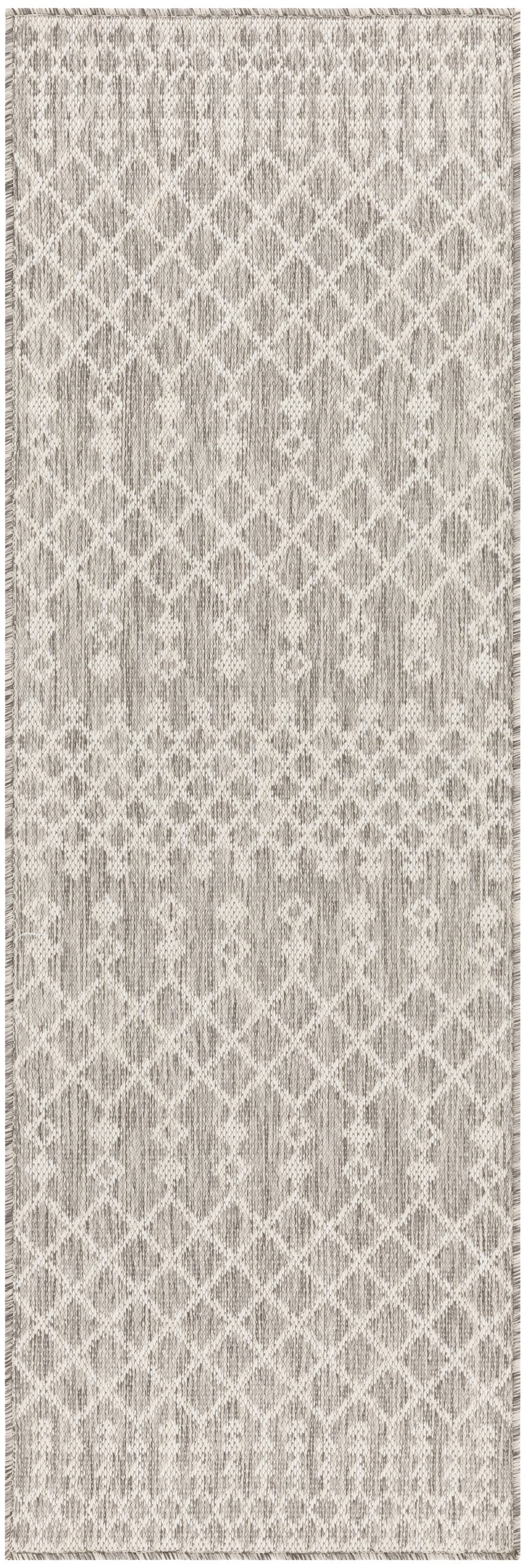 Nourison Positano 2' x 6' Light Grey Modern Rug