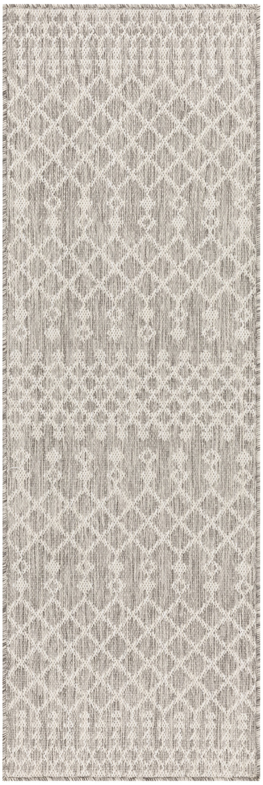 Nourison Positano 2' x 6' Light Grey Modern Rug