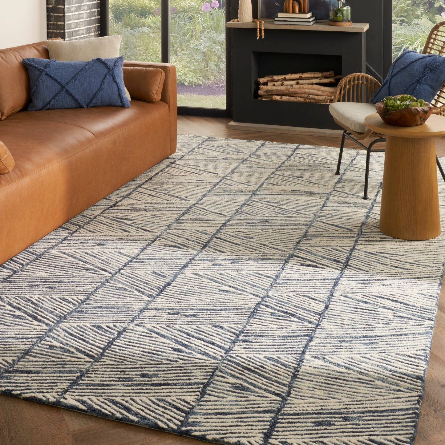 Nourison Colorado 7'9" x 9'9" White Blue Modern Indoor Rug