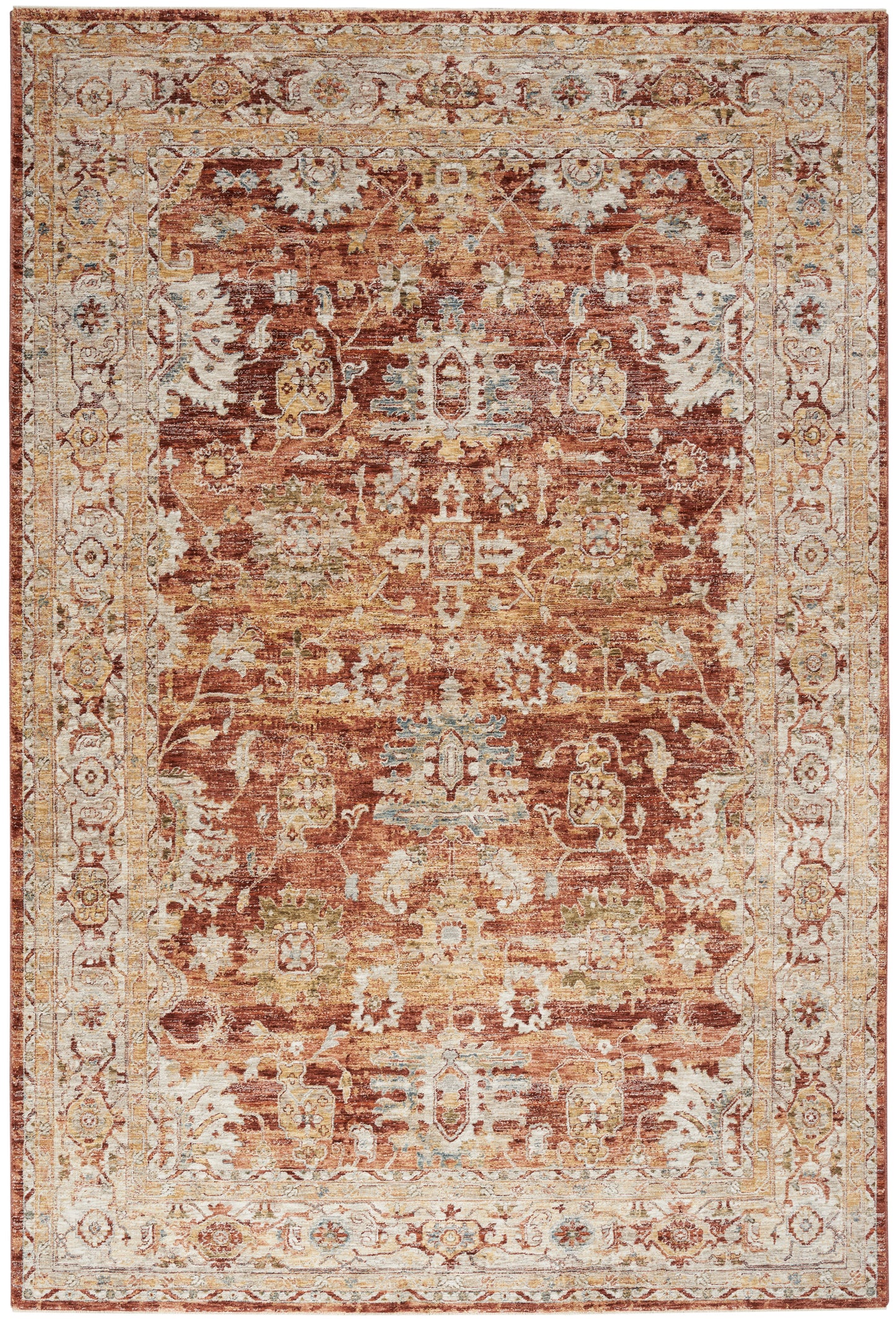 Nourison Sahar 7'10" x 10'4" Rust Persian Indoor Rug