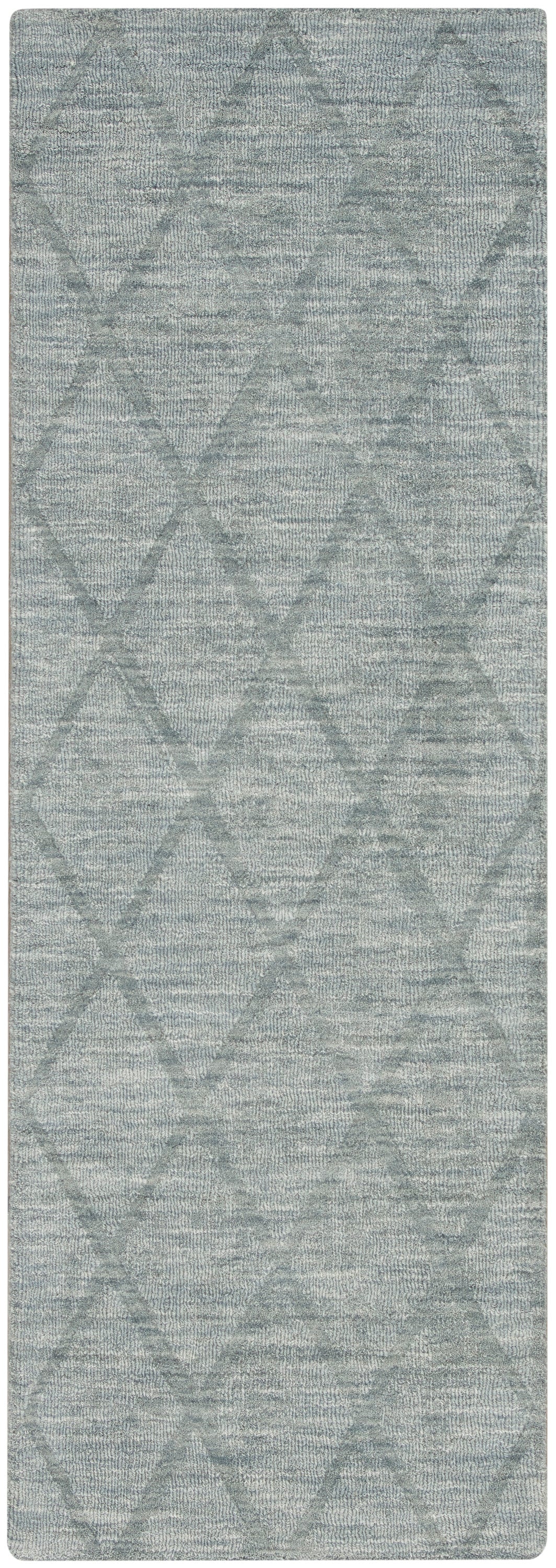 Nourison Wool Haven 2' x 6' Blue Modern Indoor Rug