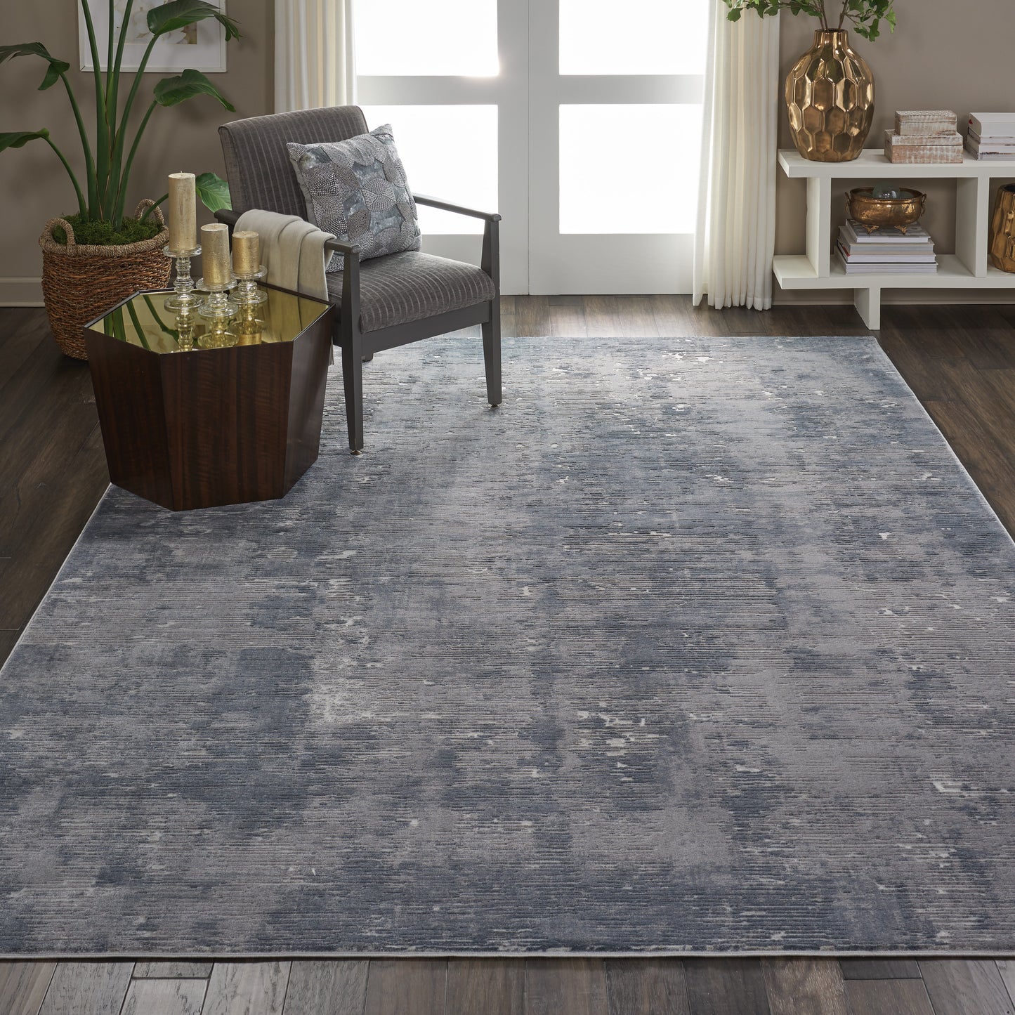 Nourison Rustic Textures 7'10" x 10'6" Grey Modern Indoor Rug