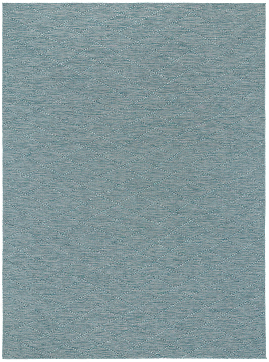 Nourison Washable Solutions 9' x 12' Aqua Modern Rug