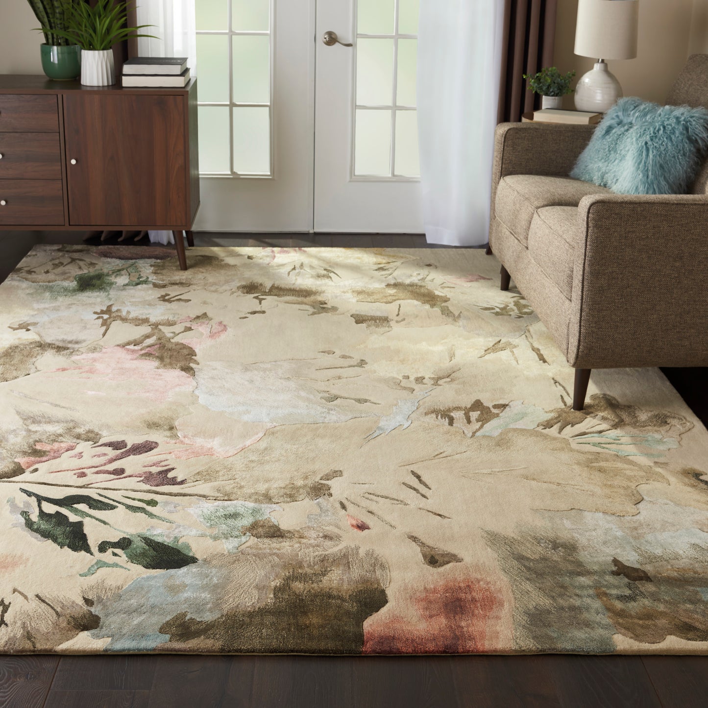 Nourison Prismatic 7'9" x 9'9" Beige Multicolor Contemporary Indoor Rug