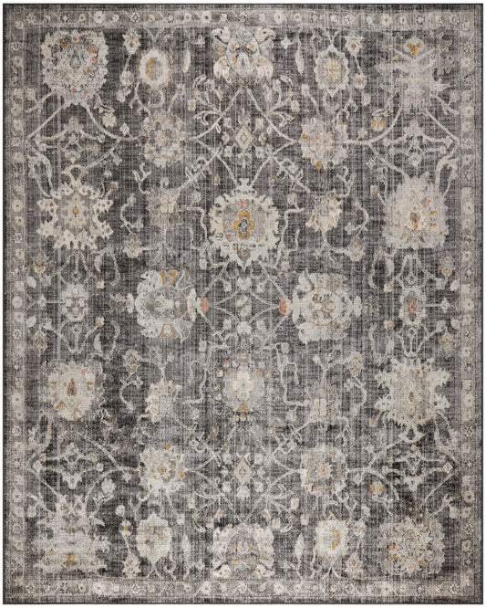 Nourison Oushak Home 7' x 10' Charcoal Vintage Indoor Rug