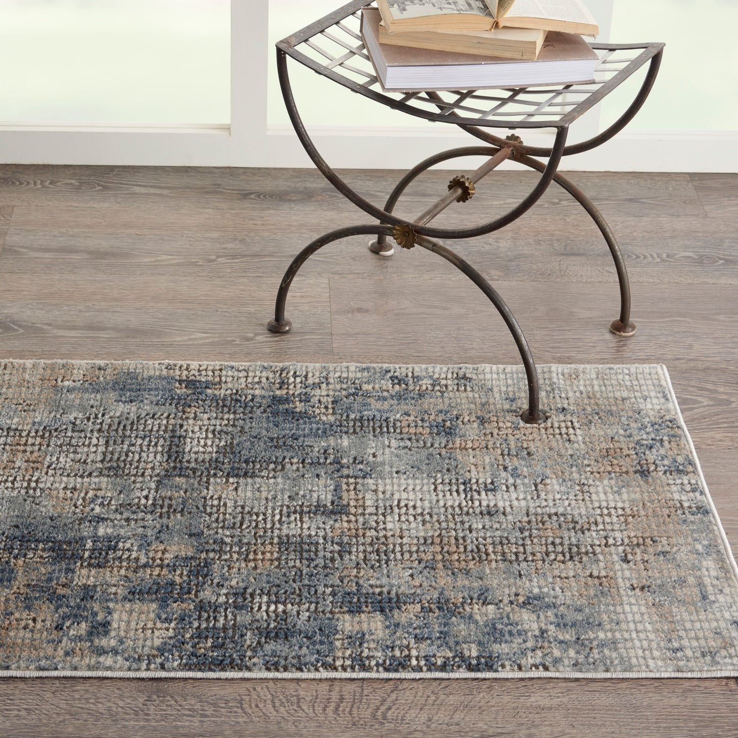 Nourison Quarry 2'2" x 3'9" Blue Beige Modern Indoor Rug