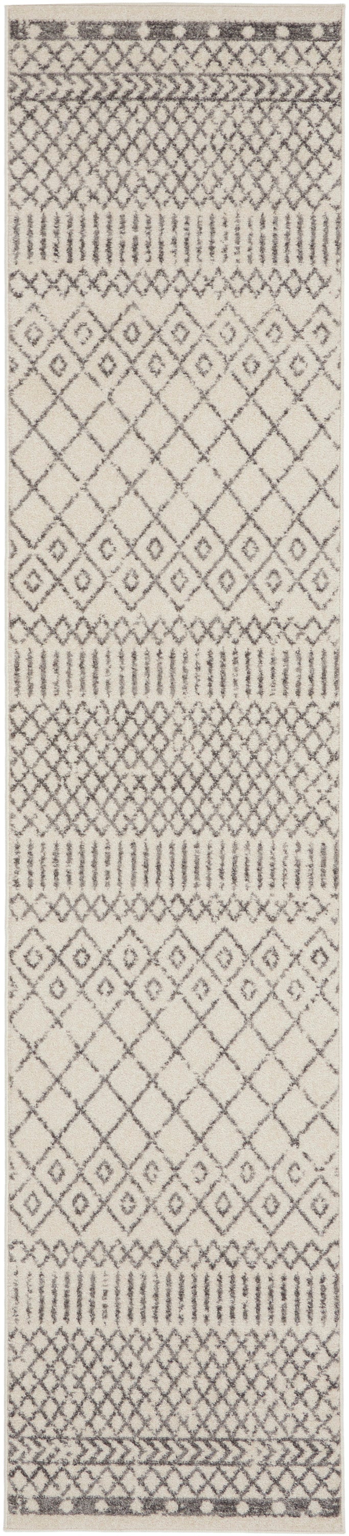 Nourison Passion 2'2" x 12' Ivory Grey Bohemian Indoor Rug