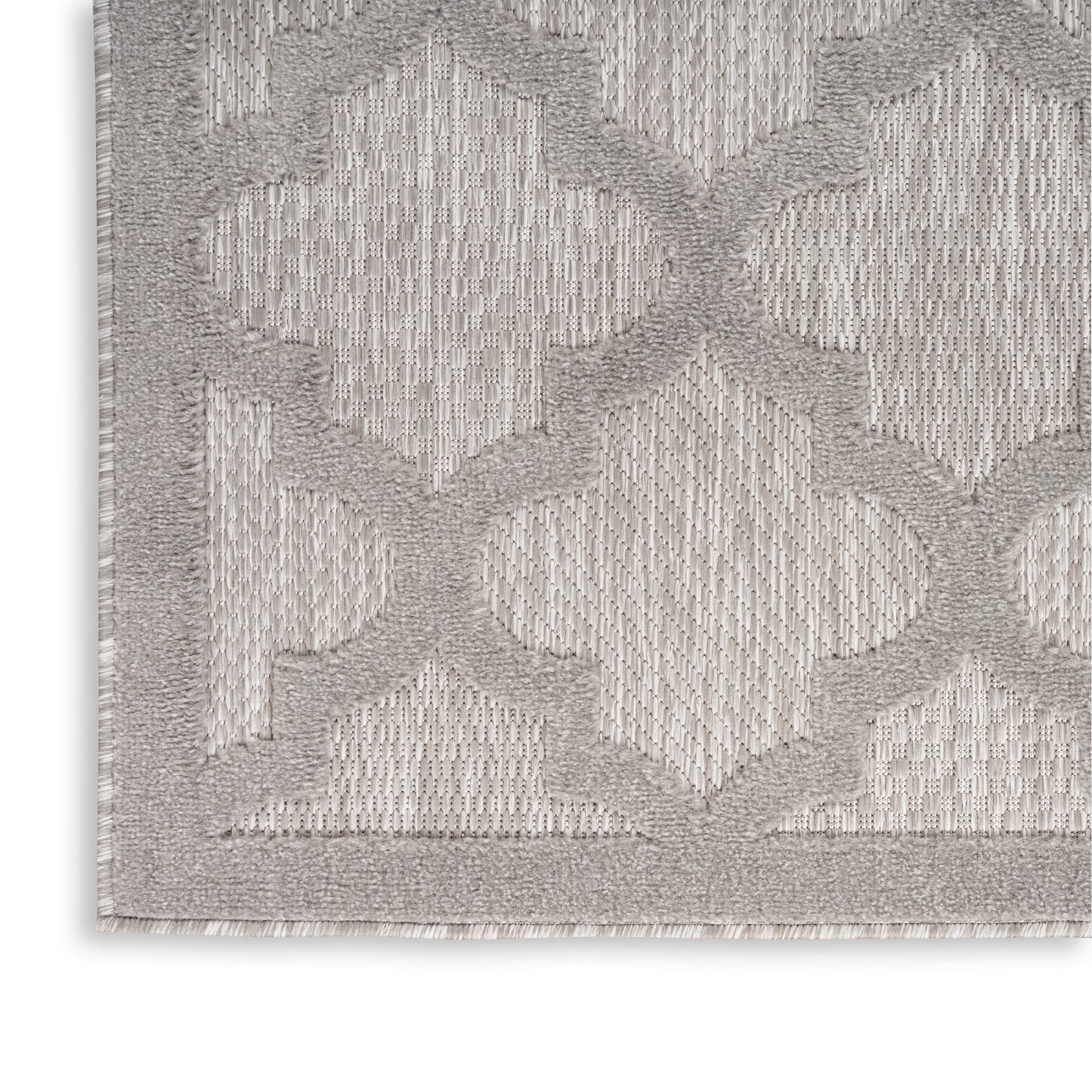 Nourison Easy Care 2' x 4' Silver Grey Modern Rug